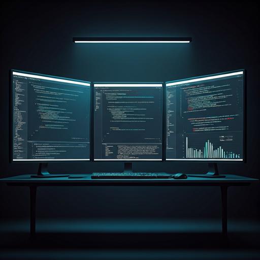 Engineering workstation with multiple monitors